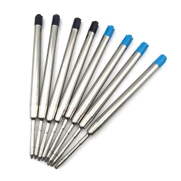 10 stk utskiftbare blekkrefiller, kulepennrefiller 1,0 mm spiss Black