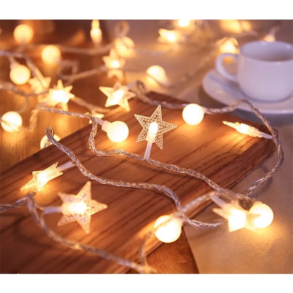 Silikon-julelys for hjemmepynt Stjerne Colo Star Color 3 m20lights 2 battery packs