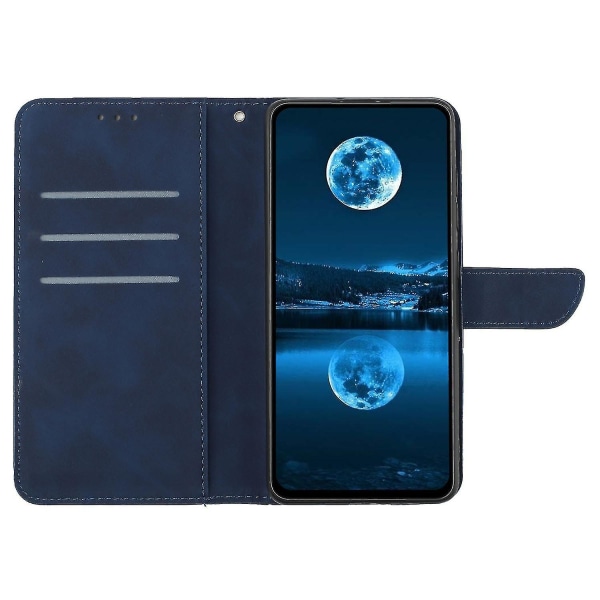Oppo A58 4g Pu -nahkaiselle phone case painettu linja matkapuhelimen lompakkotelineen cover