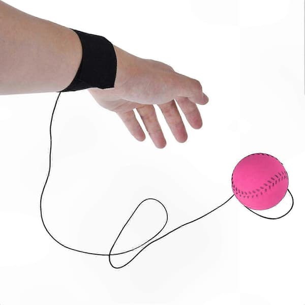Høj-elastisk fodboldformet armbånd hoppebold til indendørs leg Pink