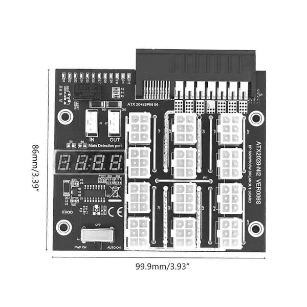 6-stifts strömförsörjningsmodulkort för W Led för HP PSU-server 2200W BTC ETH-mining