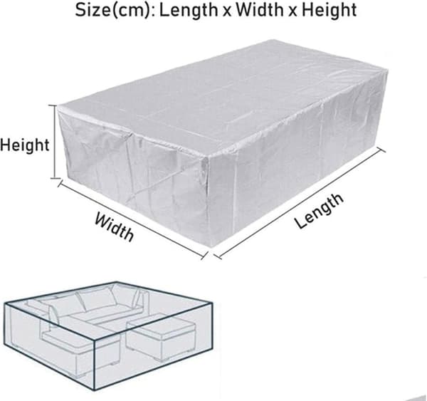 Vattentäta Utemöbler Trädgårdsmöbelskydd Regn Snö, Polyester, 244*244*90Cm