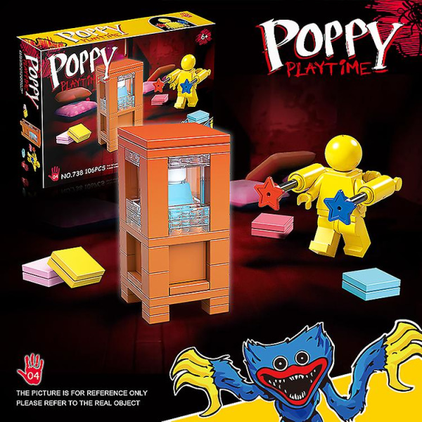 Poppi Speltid Skräckspel Bobby Series Mini Klossar Byggset 4 I 1 Plastleksak Barn Utbildningsleksak Juguete