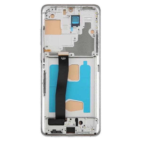 För Samsung Galaxy S20 Ultra Sm-g988b 6,78 tum Tft Lcd-skärm Digitizer Komplett Montering Med Ram, Stöder Inte Fingeravtrycksidentifiering Silver