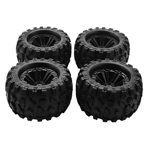 4 stk. 125 mm 1/10 Monster Truck-dekk og felger Hex 12 mm Kompatibel med Traxxas Hpi Savage Xs Tm Flux Lrp