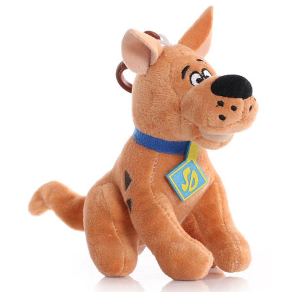 Scooby-Doo Hund Plysch Nyckelring, 4 tum Plysch Leksak Plysch Dockor Söta Hund Plysch Nyckelring Fylld Djur Leksaker Anime Figur Cosplay Hänge Dockor Nyckelring Tillbehör