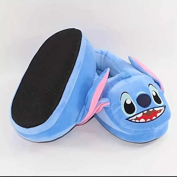Bløde hjemmesko En størrelse sko længde 28cm behagelige indendørs sko Sød tegneserie dyre design Perfekt til par og gaver Stitch with red mouth