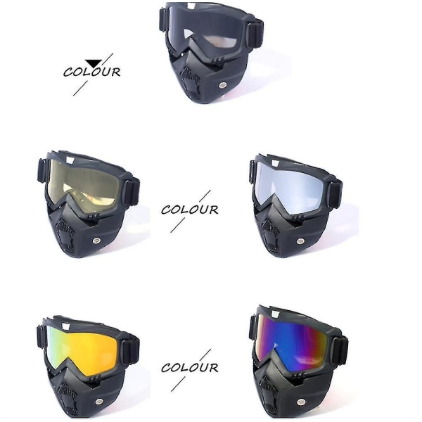 Ski Snowboard Mask Snöskoter Skidglasögon Skyddsglasögon Gold lenses