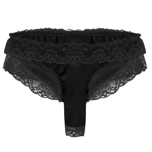 Herre Åpen Front Thong Black M