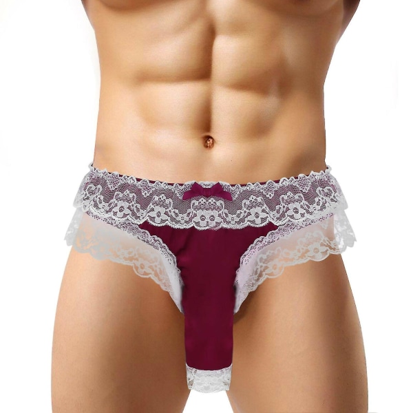 Mænds Åben Front Thong Terracotta M