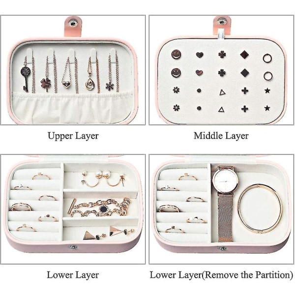 Smyckeskrin för kvinnor Smyckesförvaring Små smyckeskrin Resesmycken