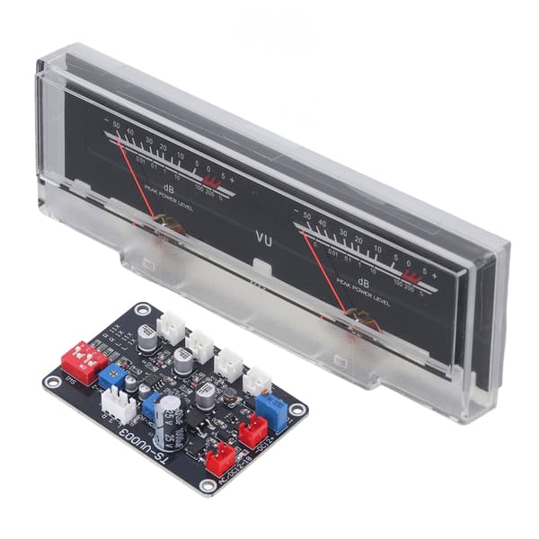VU Meter High Accuracy Portable Backlit White ABS DIY Driver Board Easy Use Durable Home Car Use