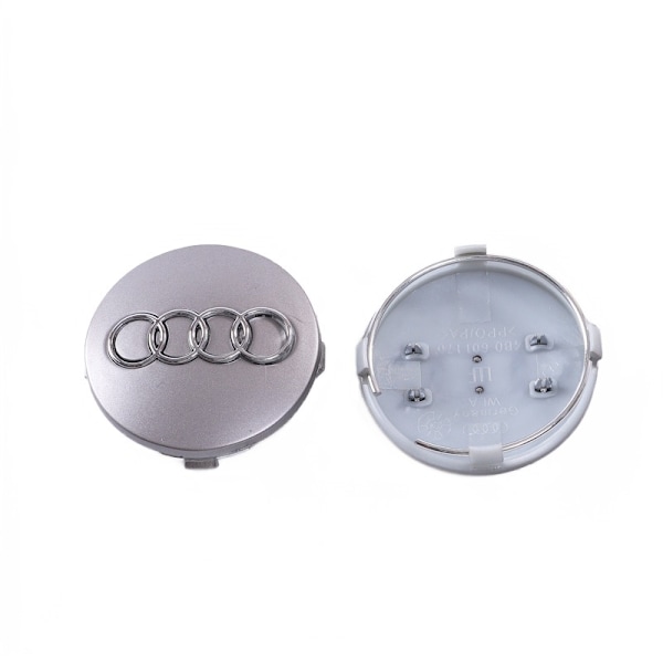 Fits Audi hub cap standard 60MM hub cap (4 pcs) (Ash)