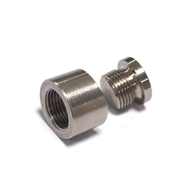 Oxygen Sensor Bung med Pakning Rustfrit Stål Prop Bredbånds Møtrik Fitting Svejsning Bungs M18X1.5 Bil Ac Silver