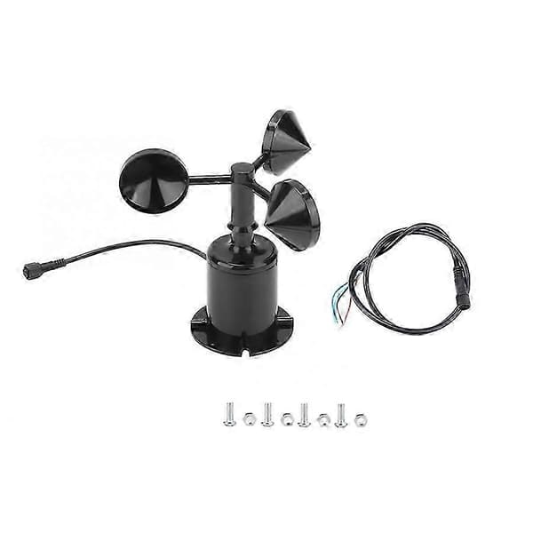 0-70M/S Vindhastighetssensor Miljösignalutgång Pulstyp Tre Koppar Vindhastighetssensor Anemometer DC5-30V black