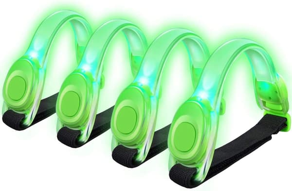 4 LED-armbånd Refleks LED-armbånd for løping og jogging