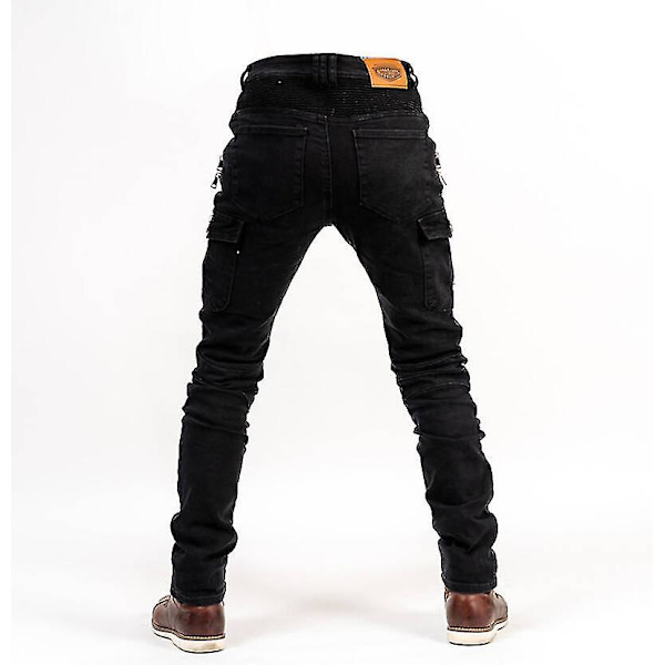 Moottoripyörähousut Miehille Moto Jeans Suojaavat Varusteet Ajomatka Moottoripyörä Housut Motocross Housut Moto Housut black EU-M