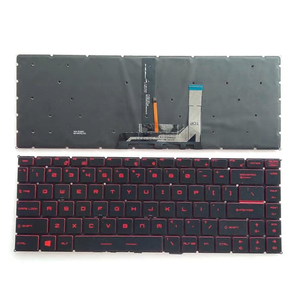 Bærbar tastatur US Layout Holdbart Baggrundsbelyst til MSI GF63 8RC Premium