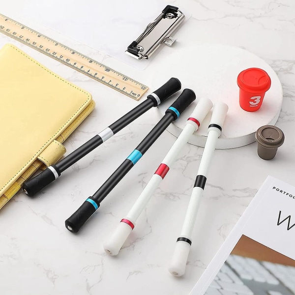 4 stykker pen, der drejer skridsikker, vægtet pen Fidget-pen, gaming-finger, pen, der drejer, roterende pen B