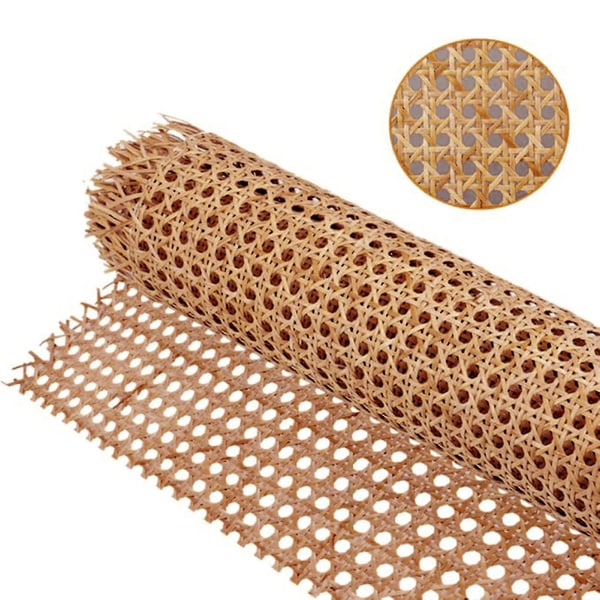1 rulle imiteret rattan-net burr fri stærk gør-det-selv caning møbler indretning projekter mesh cane net til hverdagen 35cm