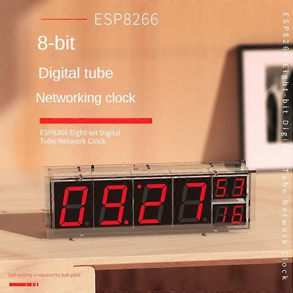 ESP8266 WIFI Ur Netværk Timing Digital Display LED Dot Matrix Ur RØD GRØN TID Display As Shown