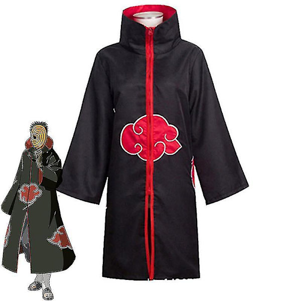2023-tobi Obito Cosplay Kostume Akatsuki Langærmet Kappe Halloween Karneval Sjovt Voksen Cosplay Kostume S