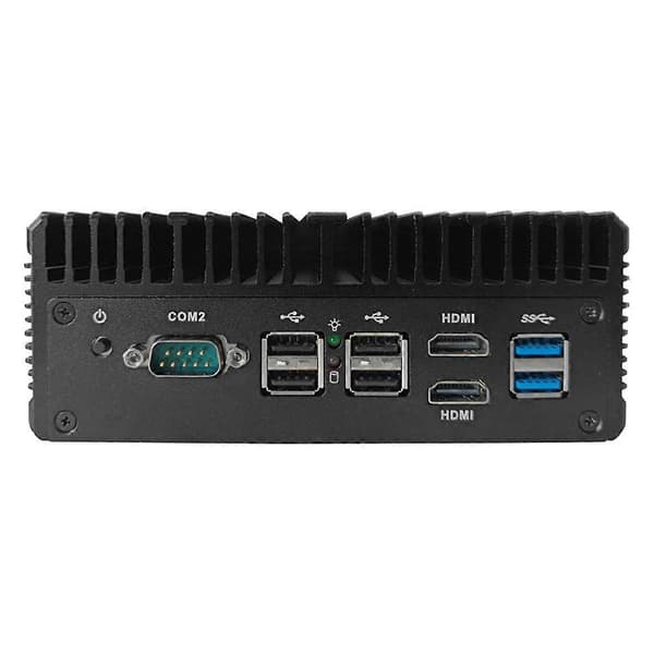 N100 Firewall Computer Soft Router DDR5 4800MHz 4x2.5G I226 LAN Understøtter M.2 NGFF SSD Industriel Blæserløs Mini PC Black