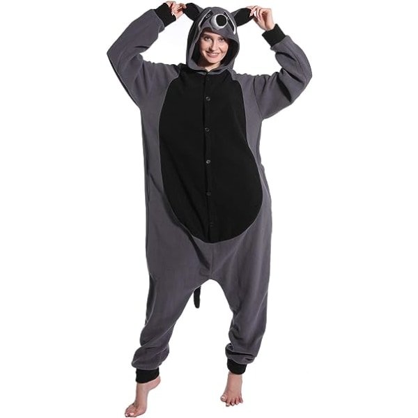Unisex aikuisten eläinten pyjamat pesukarhu cosplay-asu