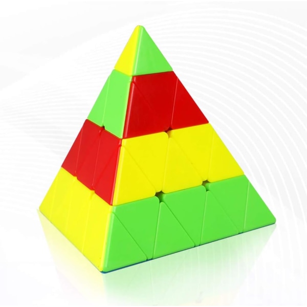Mofangge 4x4 Pyramid Triangle Pyraminx magiske puslespil terninger med One Display Stand