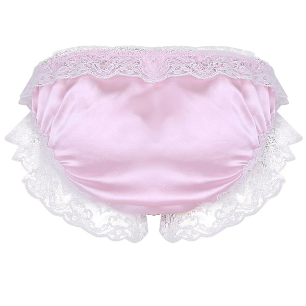 Mænds Åben Front Thong Pink M