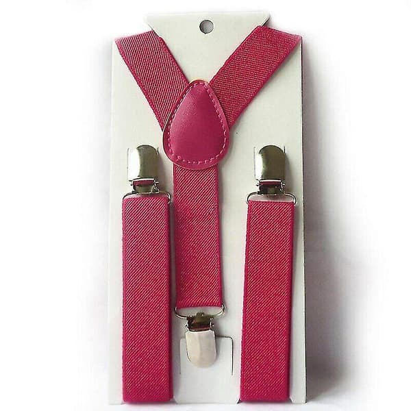 Gutter Småbarn Barn Justerbare Vaskbare Y-seler Elastisk Belte Bukseseler pitch red