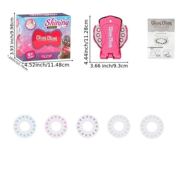 Bling Ultimate Glam Kit - Fäst diamanter på håret, Multicolor