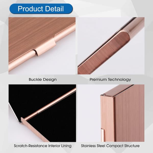 Visitkortshållare, slim case, Pocket Metal case red bronze