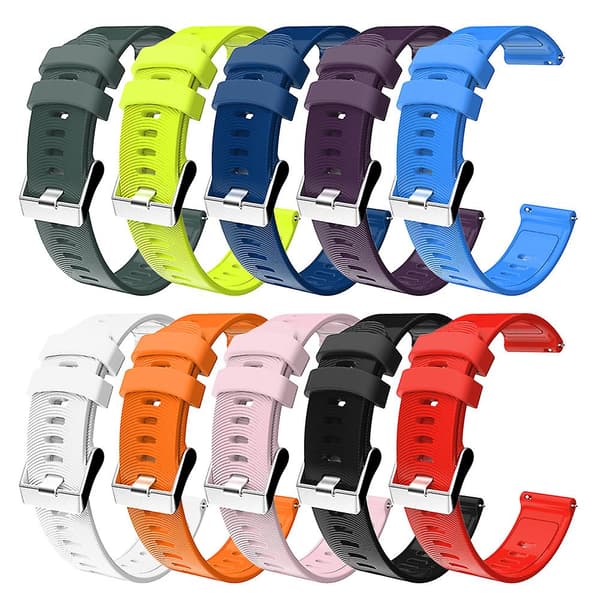 2 stk. Garmin Vivoactive 3 Silikone Urrem Armbånd til Garmin dark blue