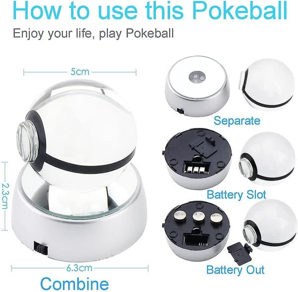 Lysende Krystal Pokeball