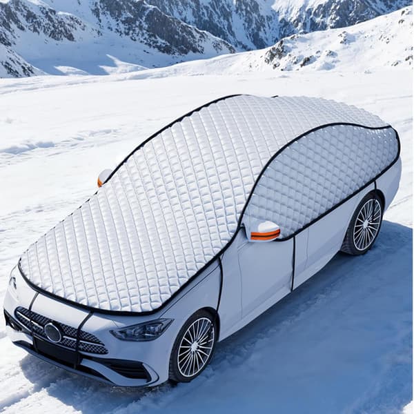 Windshield Cover - Rust-Resistant Car Cover for Snow | Foldable Waterproof Material with Heat Insulating Layer, Ideal for Cold Weather 233*379CM