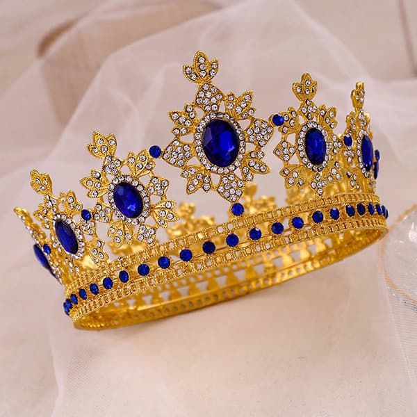 Dronning Krone Tiara til Unisex Bryllup Prinsesse Krone til Jul Barok Hårbøjle