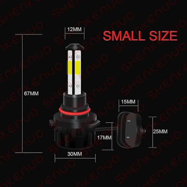 LED-frontlykter og tåkelys for Chevy Avalanche 2007-2013, 6000K, 6-pakning, Shenkenuo