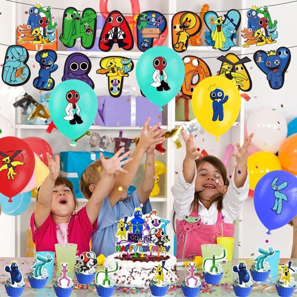 Roblox Rainbow Friends 2 -teemajuhlatarvikesarja, ilmapallosetti