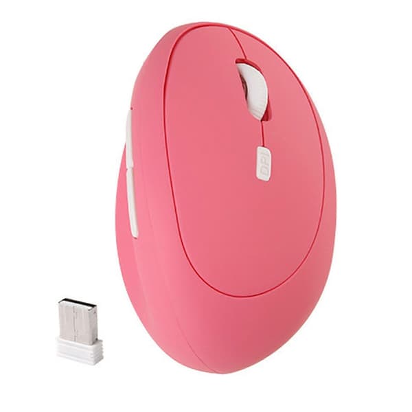 Lodret mus med sideknapper Komfortabel 6D gamer mus til stationær computer pink