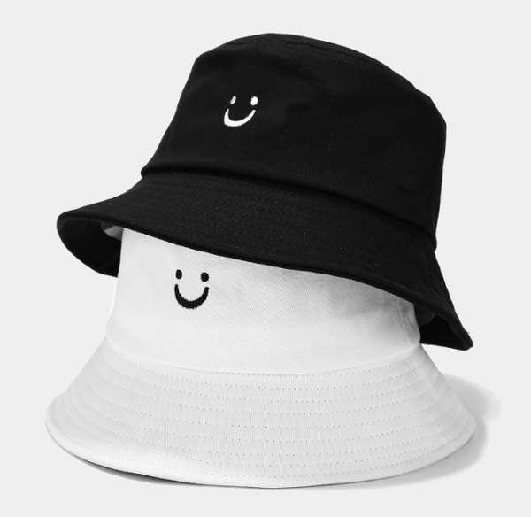 Farverig fiskerhat til voksne (unisex), sort
