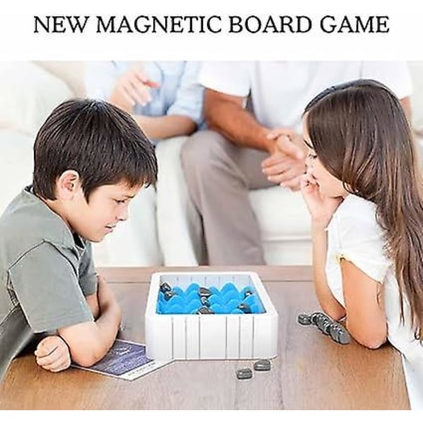 Magneettinen shakkipeli, magneettilautapeli, hauska pöytämagneettipeli, set taistelushakki, strategiapeli lapsille ja aikuisille, perhejuhlapelit