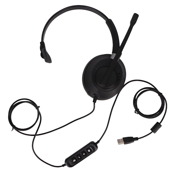 Monaural USB Business Headset with ENC Noise Cancellation