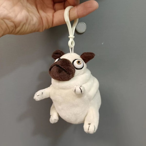 Pug-koiran pehmolelu, hauska ja halailtava eläimen plussilelu, koiran pehmolelu tyyny lahjaksi syntymäpäiville, jouluun, pääsiäiseen, kodin sisustukseen B