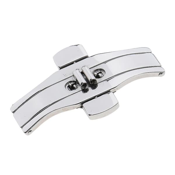 Dobbelt Trykknap Butterfly Deployment Urremspænde i Rustfrit Stål - 5x18mm 6x27mm