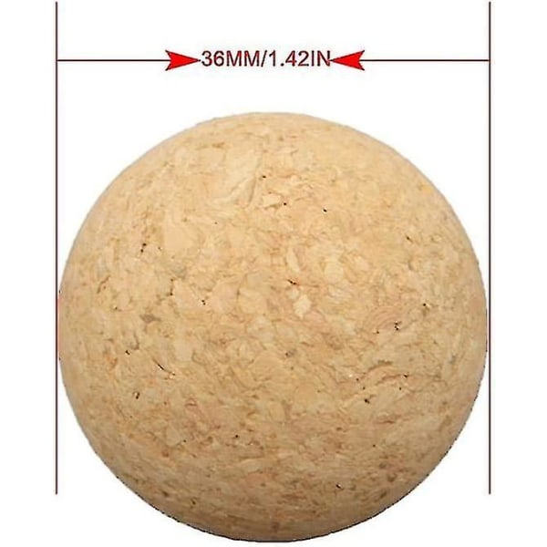 12 stk korkballer for bordfotball, naturlige korkballer veldig stille (diameter 36 mm)