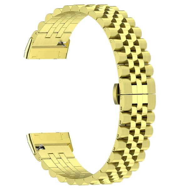Til Fitbit Versa 3/Versa 4 Urremme i rustfrit stål, 5 perler, udskiftningsurrem med værktøj Multicolor Style D