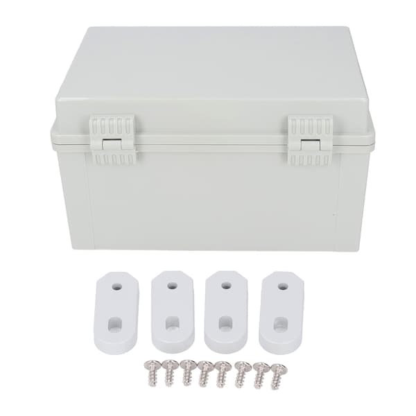Grey Hinged Junction Box, Electrical Junction Box IP67 Waterproof Outdoor Project Enclosure
