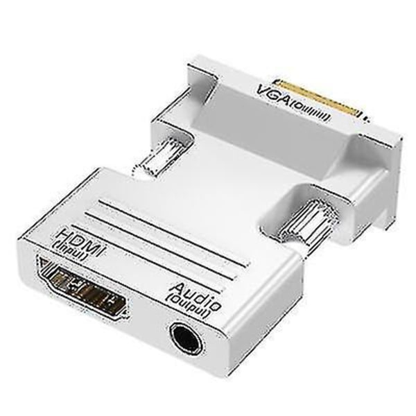 HDMI til VGA-kabel med lydoutput, HDMI-konverter white