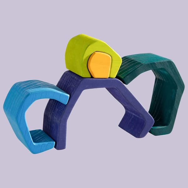 2024, træ Rainbow Stacker Nesting Puslespil Blokke Tunnel Stacking Spil Byggeklodser